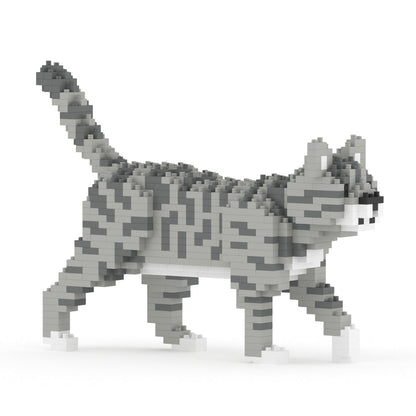 Grey Tabby Cat Mini 01 JEKCA – JEKCA Global
